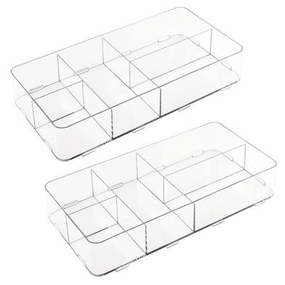 iDesign Interlocking 5-Section Plastic Drawer Organizer