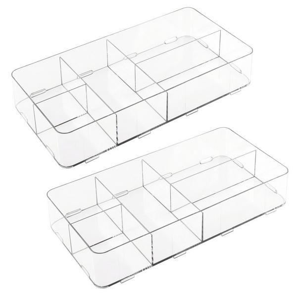iDesign Interlocking 5-Section Plastic Drawer Organizer #1