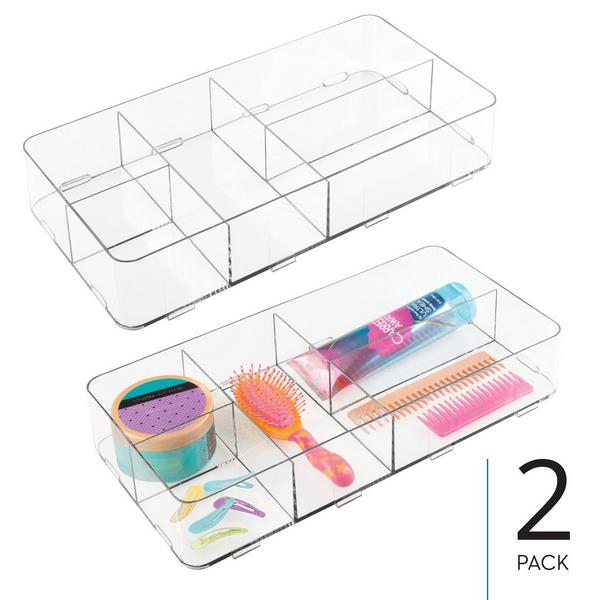 iDesign Interlocking 5-Section Plastic Drawer Organizer #2
