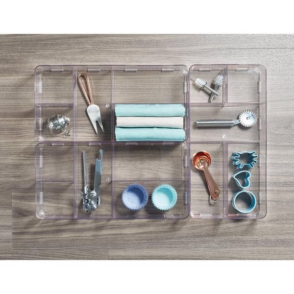 iDesign Interlocking 5-Section Plastic Drawer Organizer #4
