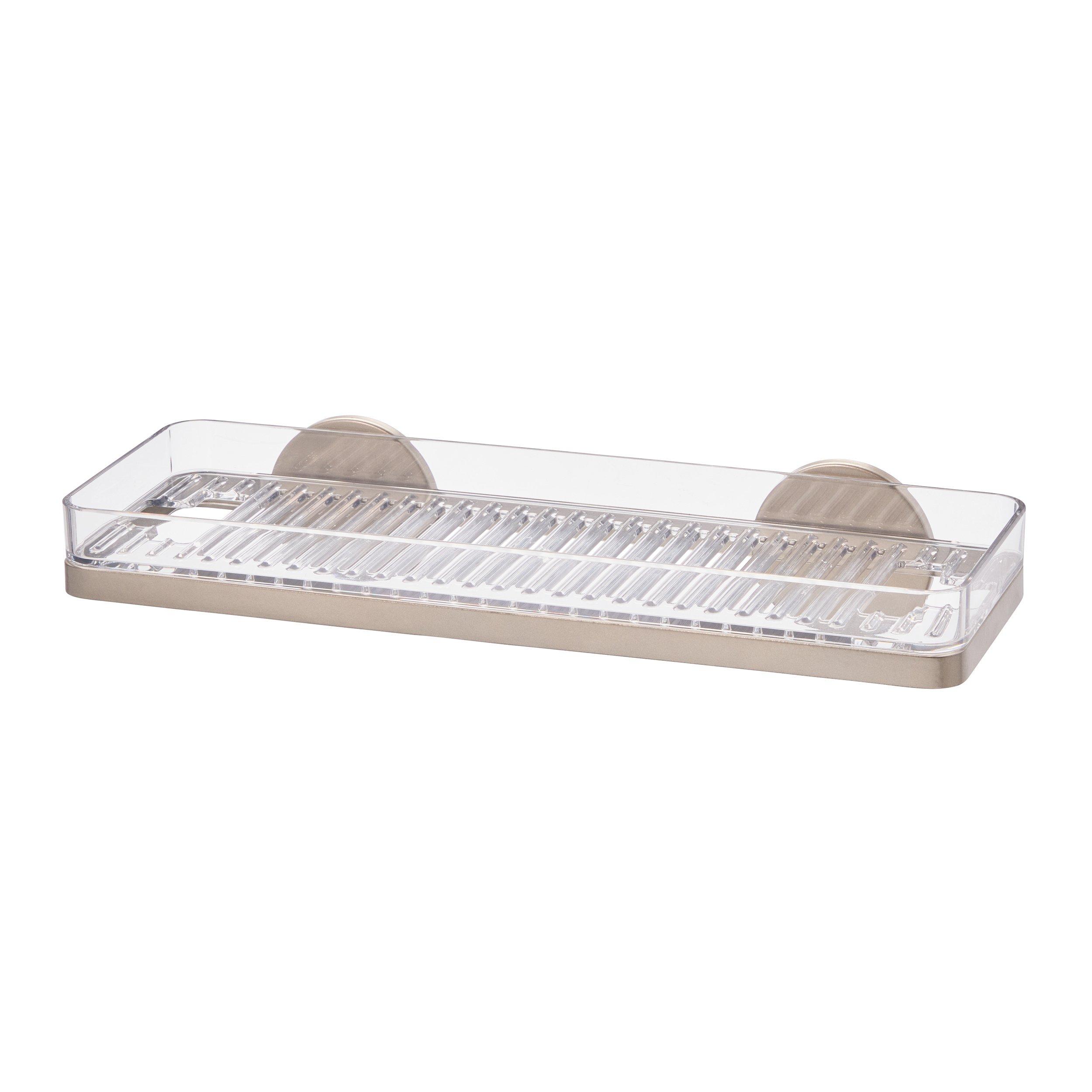 iDesign Self-Adhesive Shower Shelf with Razor Holder #1