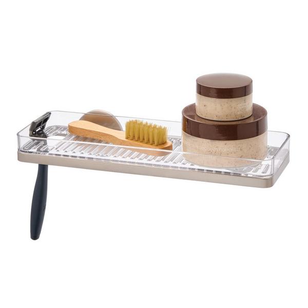 iDesign Self-Adhesive Shower Shelf with Razor Holder #2