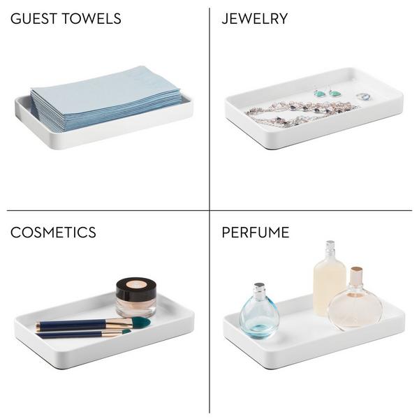 iDesign Steel Bathroom Vanity Tray #7