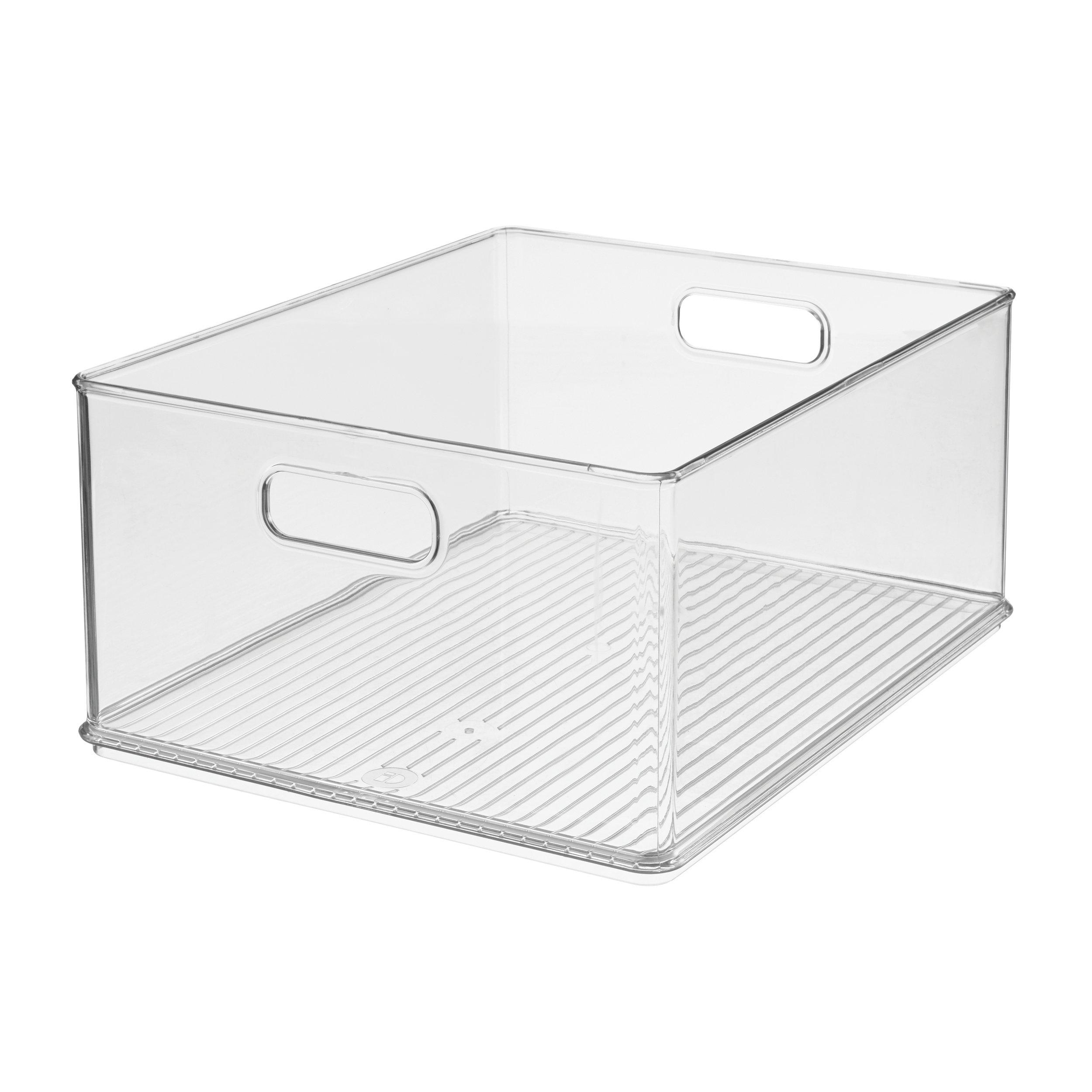 iDesign Stackable Plastic Storage Bin with Handles #1