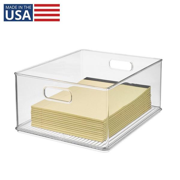 iDesign Stackable Plastic Storage Bin with Handles #2