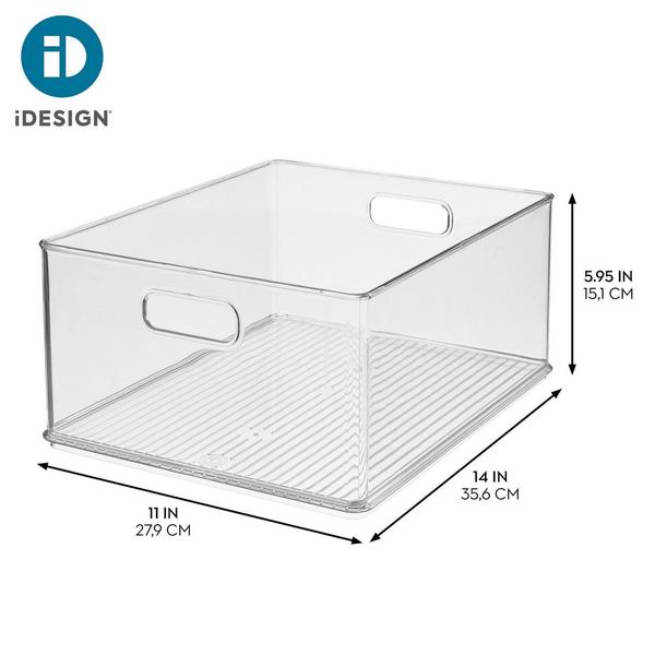 iDesign Stackable Plastic Storage Bin with Handles #3