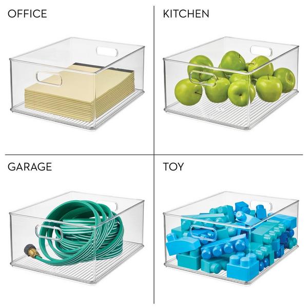 iDesign Stackable Plastic Storage Bin with Handles #8