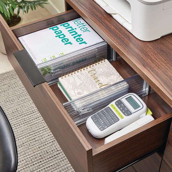 iDesign Plastic Adjustable Deep Drawer Divider Set #8