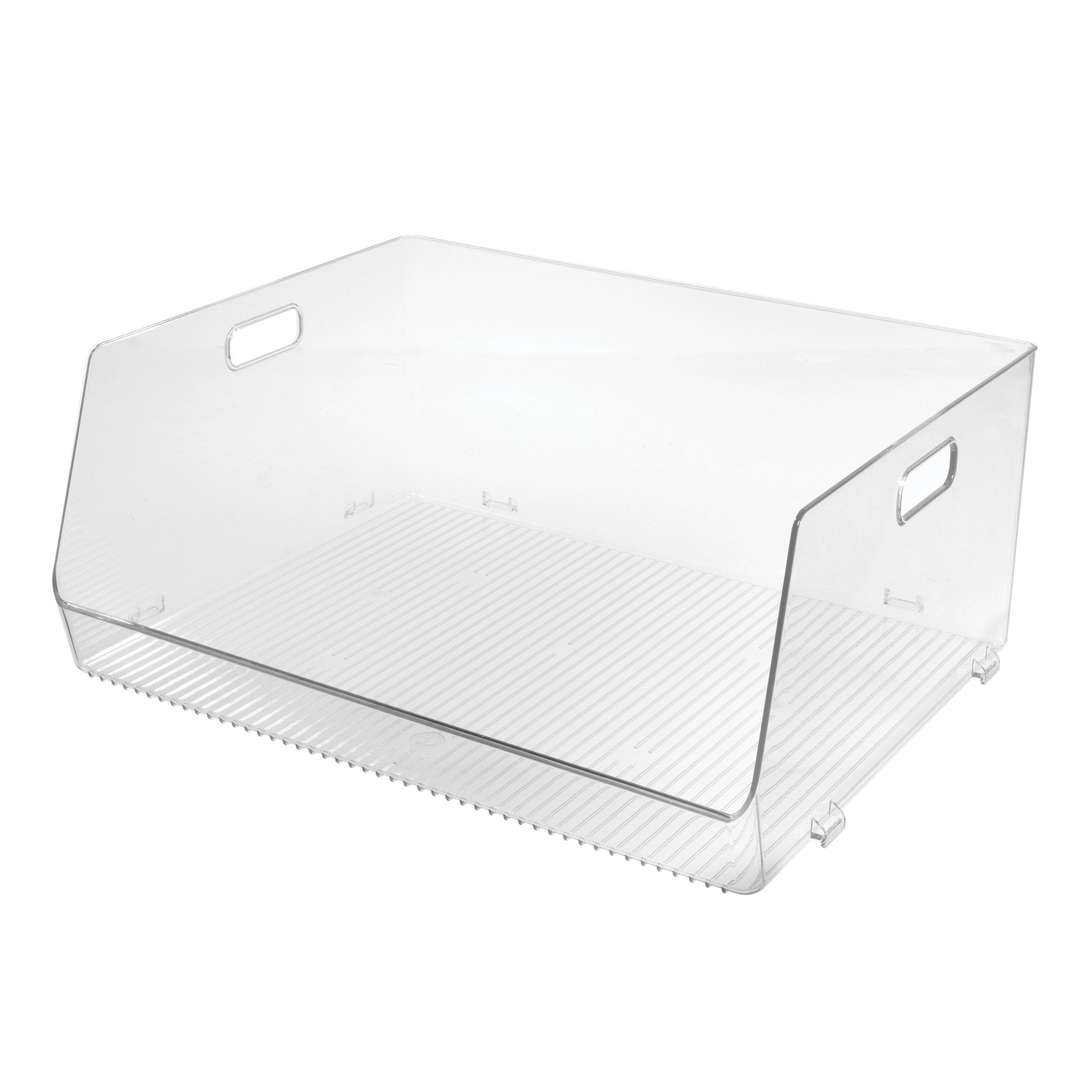 iDesign Stackable Open-Front Storage Bin with Handles #1