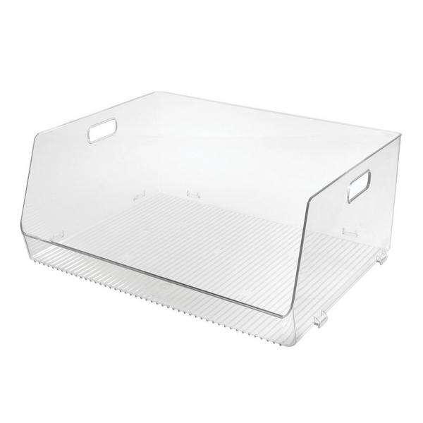 iDesign Stackable Open-Front Storage Bin with Handles #1