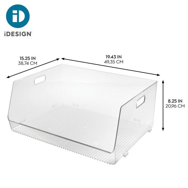iDesign Stackable Open-Front Storage Bin with Handles #3