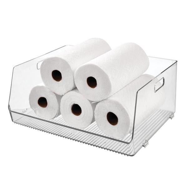 iDesign Stackable Open-Front Storage Bin with Handles #4