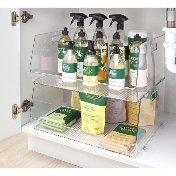 iDesign Stackable Open-Front Storage Bin with Handles #7