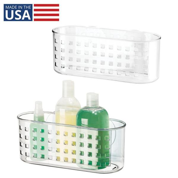 iDesign Plastic Suction Shower Basket for Bathroom #2