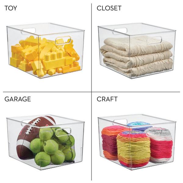 iDesign Plastic Storage Bin with Handles #9