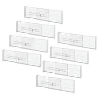 8-Pack Plastic Adjustable Deep Drawer Dividers