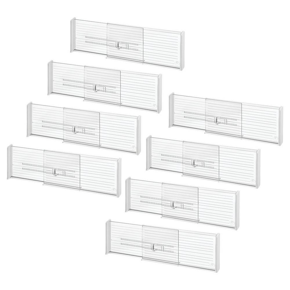 Idesign Expandable Plastic Deep Drawer Dividers - 8 Ct