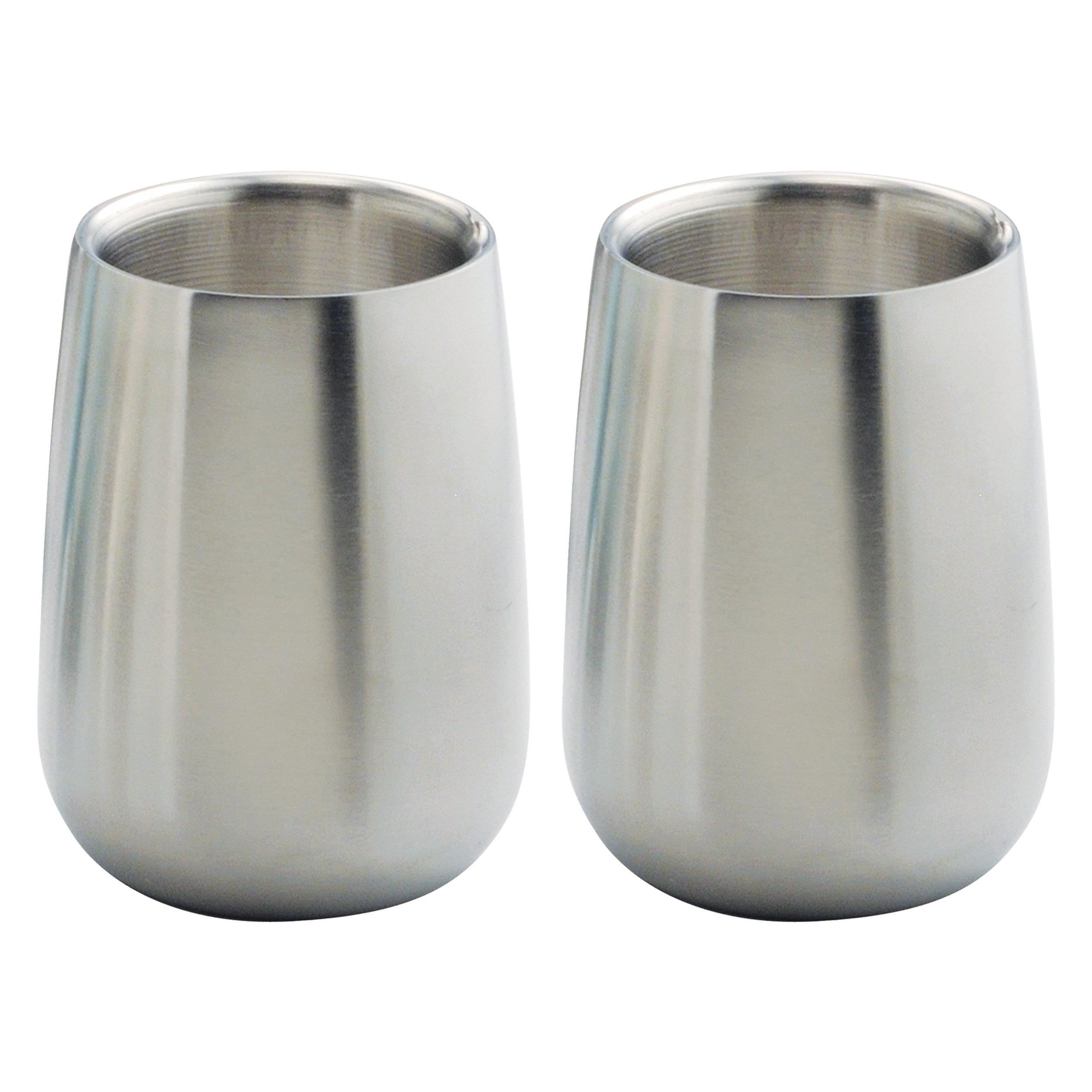 iDesign Brushed Stainless Steel Bathroom Tumbler #1