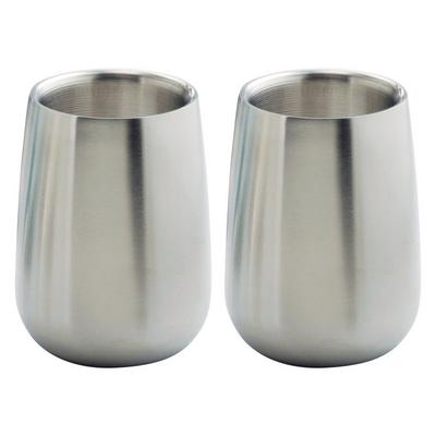 iDesign Brushed Stainless Steel Bathroom Tumbler