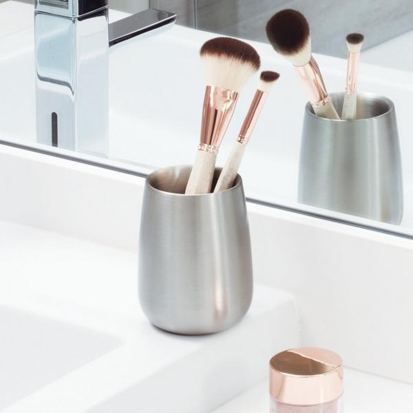 iDesign Brushed Stainless Steel Bathroom Tumbler #5