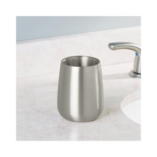 iDesign Brushed Stainless Steel Bathroom Tumbler #6