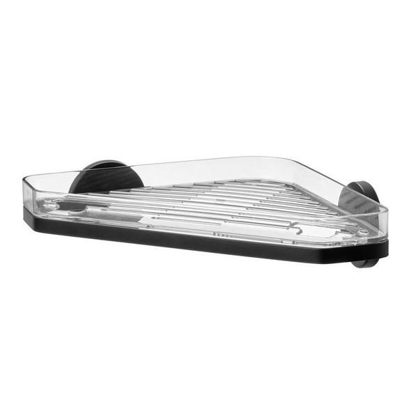 iDesign Self-Adhesive Corner Shower Shelf with Razor Holder #1