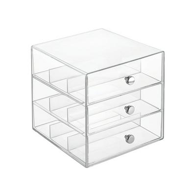 iDesign Divided 3-Drawer Stackable Organizer for Glasses