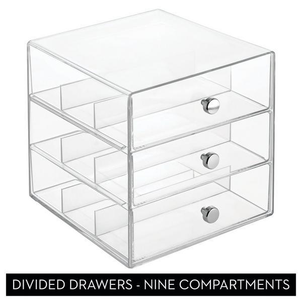 iDesign Divided 3-Drawer Stackable Organizer for Glasses #4