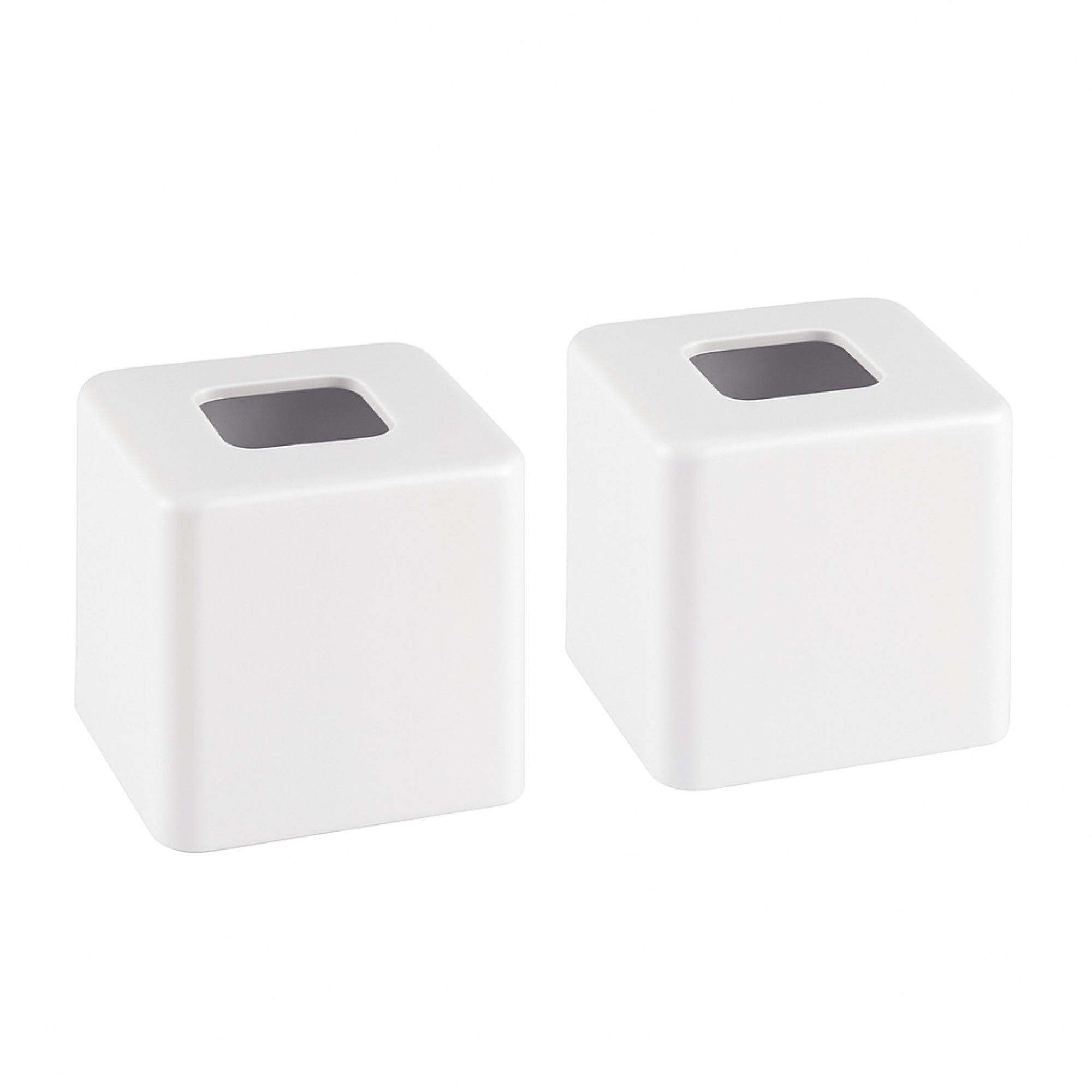 iDesign Metal Square Modern Tissue Box Cover Holder for Bathroom #1