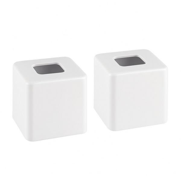 iDesign Metal Square Modern Tissue Box Cover Holder for Bathroom #1