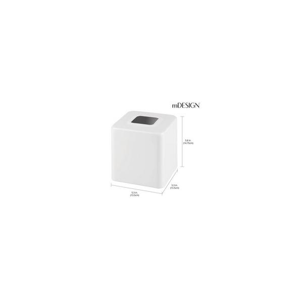 iDesign Metal Square Modern Tissue Box Cover Holder for Bathroom #2