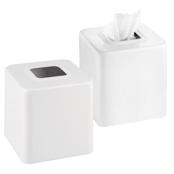 iDesign Metal Square Modern Tissue Box Cover Holder for Bathroom #5