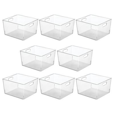 iDesign Large Plastic Bathroom Storage Organizer Bin with Handles