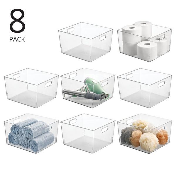 iDesign Large Plastic Bathroom Storage Organizer Bin with Handles #2