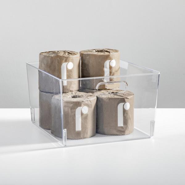 iDesign Large Plastic Bathroom Storage Organizer Bin with Handles #4