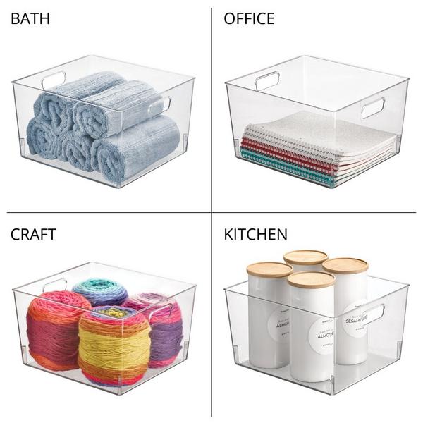 iDesign Large Plastic Bathroom Storage Organizer Bin with Handles #6