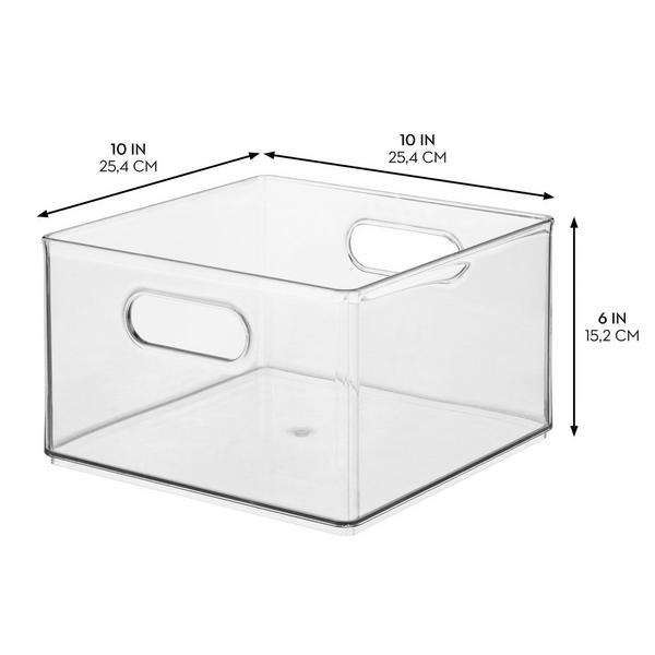 iDesign Plastic Storage Bin with Handles #3