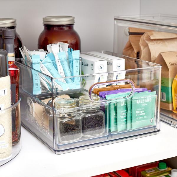 iDesign Plastic Storage Bin with Handles #8