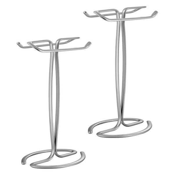 iDesign Chrome T-Shape Countertop Hand Towel Holder #1