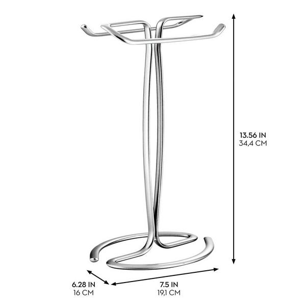 iDesign Chrome T-Shape Countertop Hand Towel Holder #3