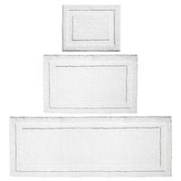 Bright White 3 Piece Microfiber Bath Mats