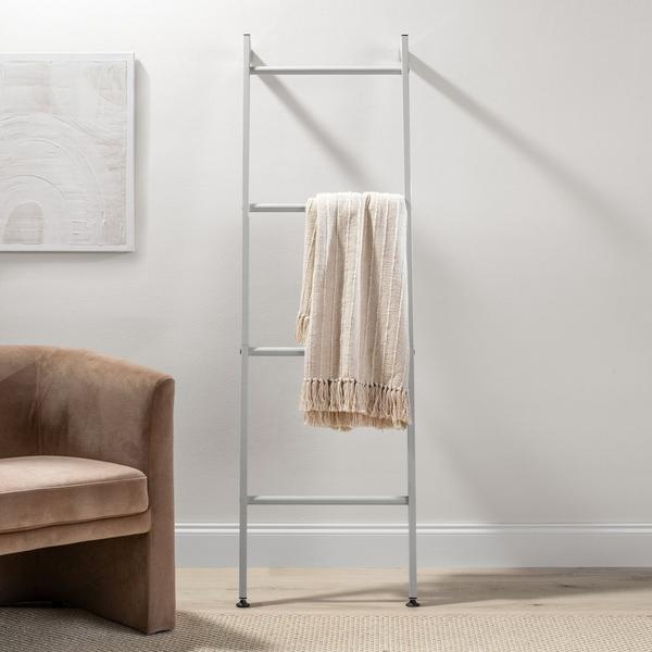 iDesign Light Gray Metal Blanket & Towel Wall Ladder Rack #5