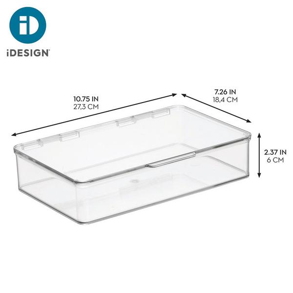 iDesign Plastic Hinged Lid Stackable Bathroom Organizer Bin #3