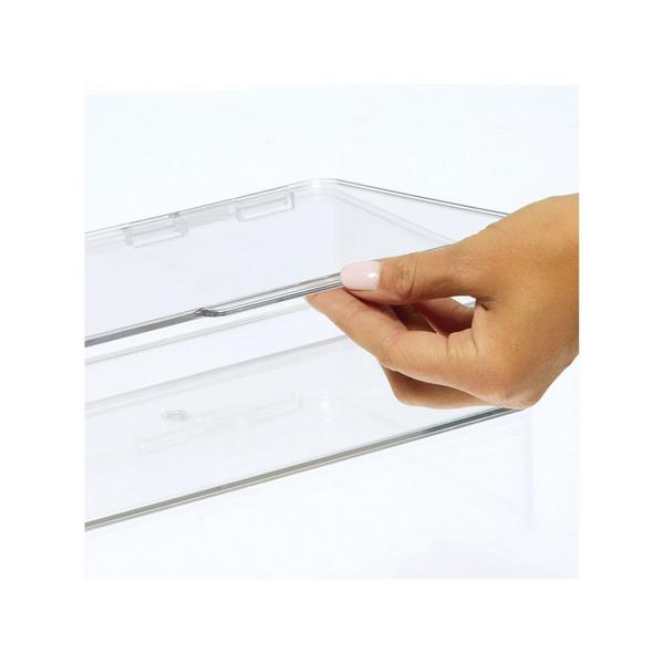 iDesign Plastic Hinged Lid Stackable Bathroom Organizer Bin #5