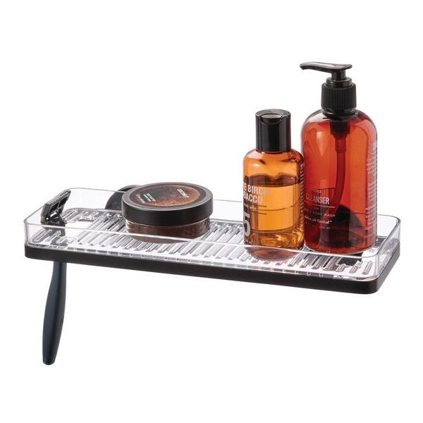 iDesign Self-Adhesive Shower Shelf with Razor Holder #2
