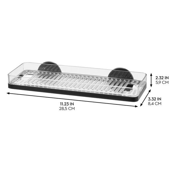 iDesign Self-Adhesive Shower Shelf with Razor Holder #3