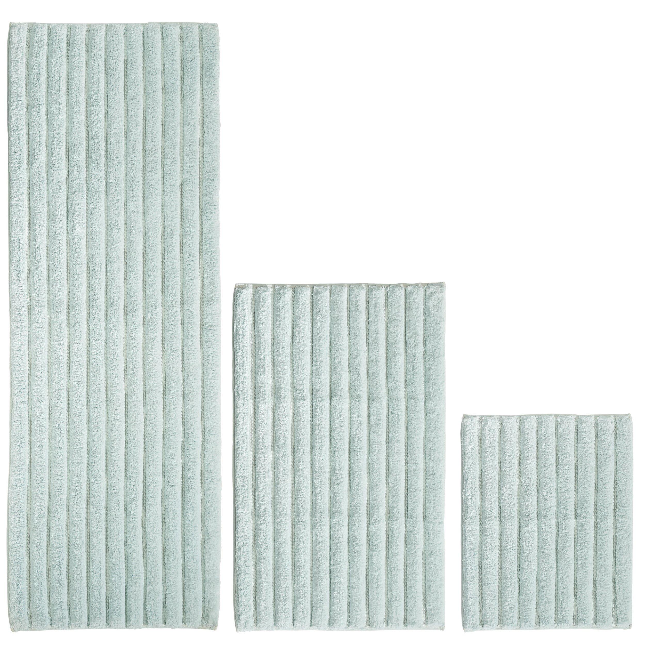 iDesign Water Blue Cotton 3 Piece Spa Mat Rug #1