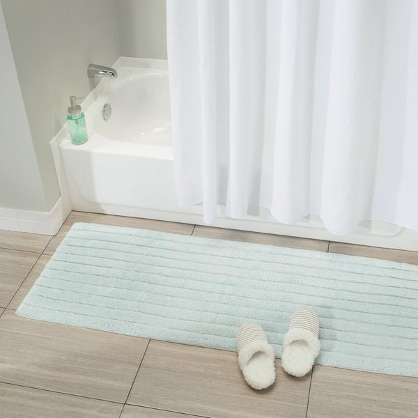 iDesign Water Blue Cotton 3 Piece Spa Mat Rug #7