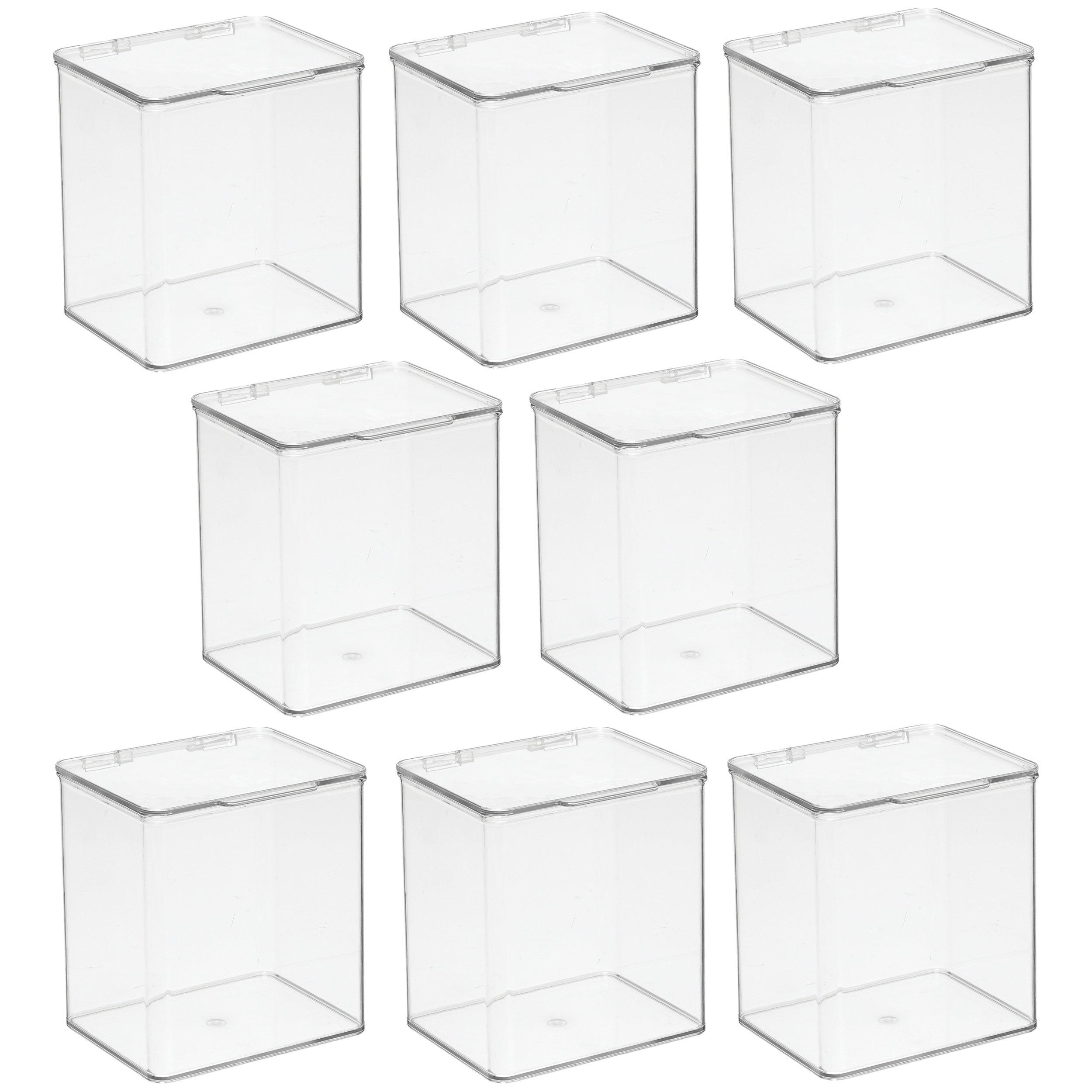 iDesign Plastic Bathroom Stacking Organizer Box with Hinged Lid #1
