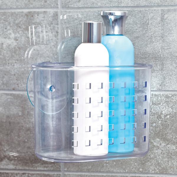 iDesign Small Suction Shower Basket for Bathroom #3